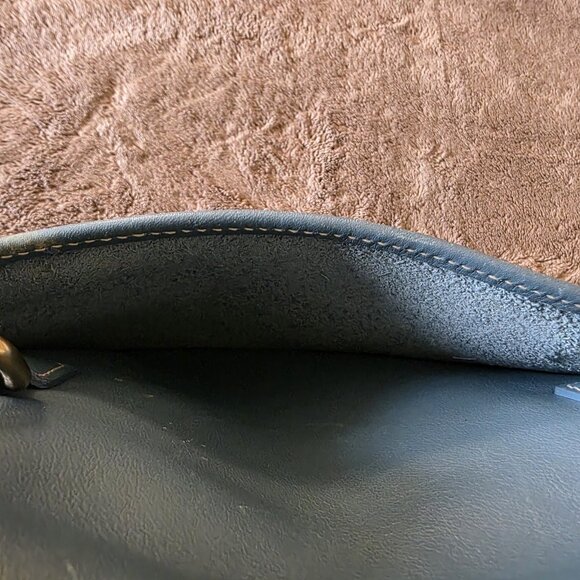 Coach Penelope 9766 Blue Leather Satchel Shoulder Bag Authenticated Turn Lock - Picture 10 of 16